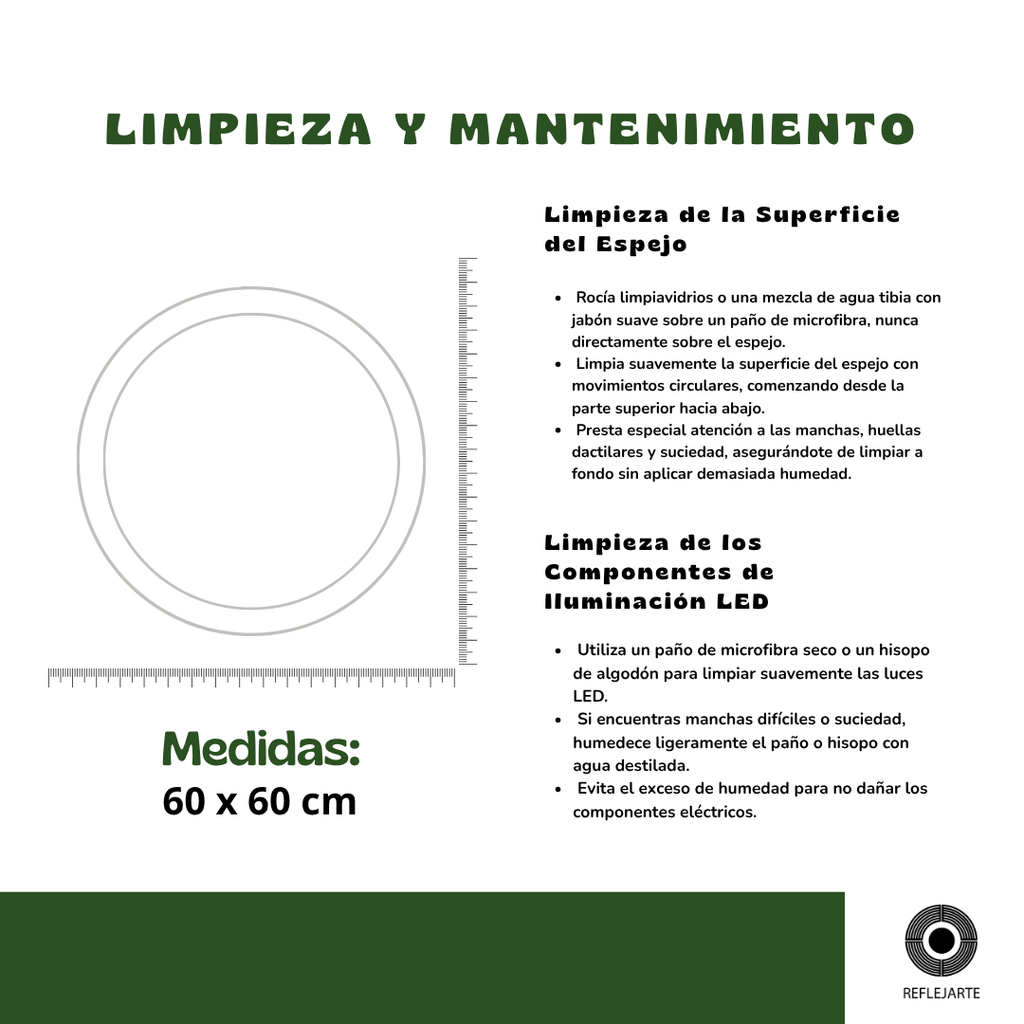 Circular 60 x 60 cm 3 Luces LED