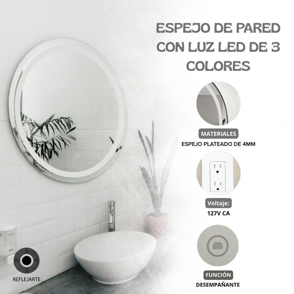 Circular 60 x 60 cm 3 Luces LED