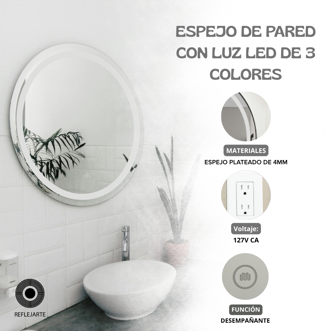 Circular 60 x 60 cm 3 Luces LED