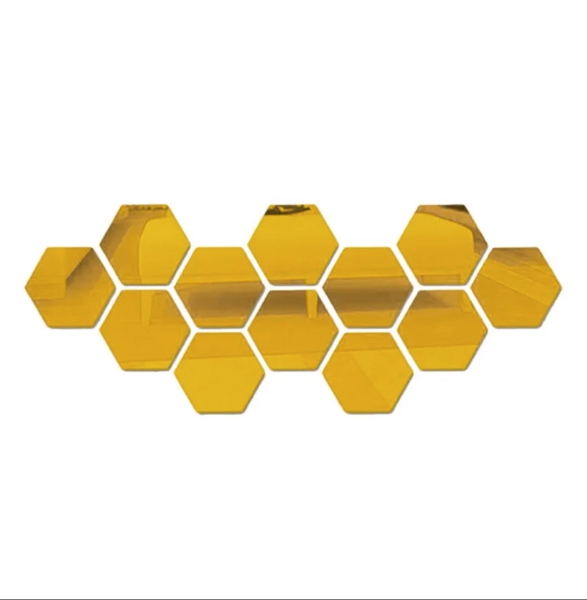 Kit 24pz. Espejos Hexagonal 10 cm de radio